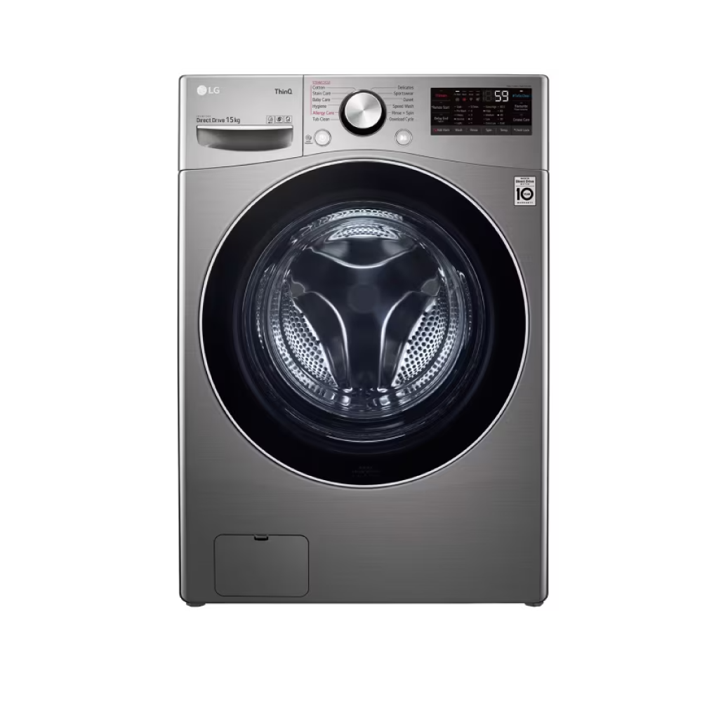 828928688355_193273528548 LG WM 15K F0L9DYP2S SILVER - الصورة 1