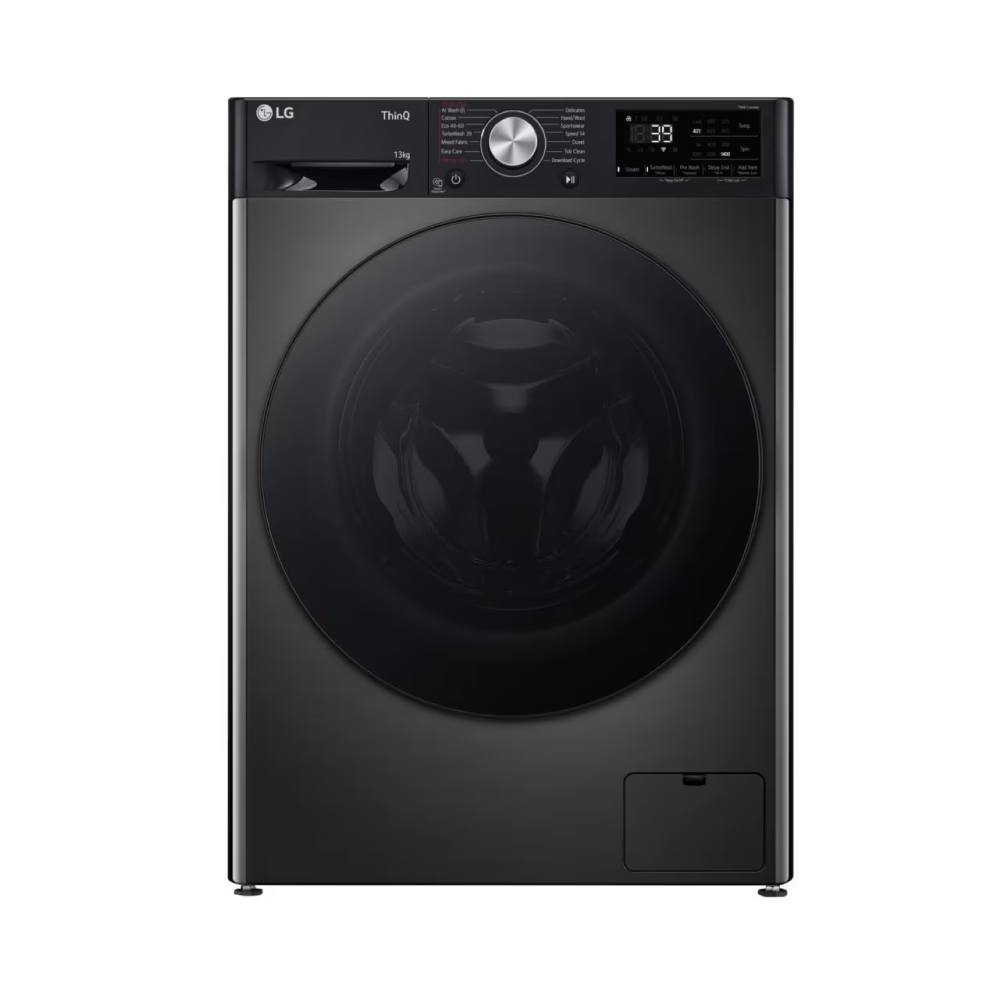 828928688377_193273528570 LG WASHER FRONT LOAD R1-B13A3WE 13K PLATINUM BLACK - الصورة 1