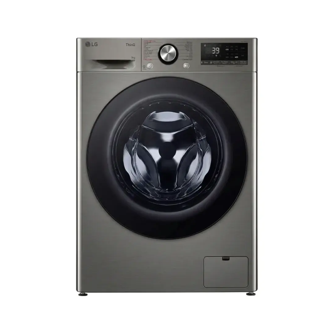 828928689701_193273529909 LG Washer Front Load R3-S9XTWE 9Kg Platinum Silver - الصورة 1